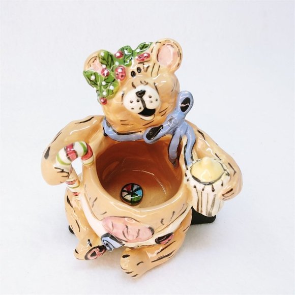 Trinket Nursery Decor Blue Sky Corp Baby Bear Signed Heather Goldmine Vintage - Picture 6 of 9